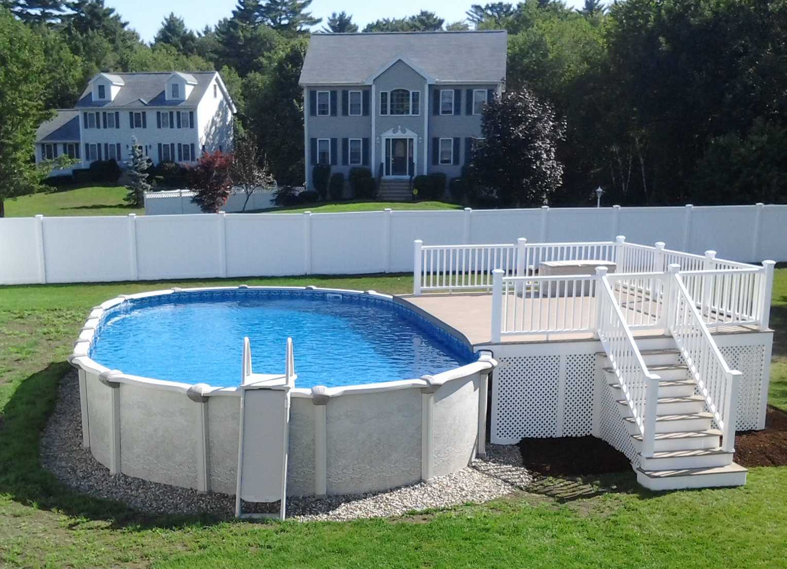 Pool Deck, Custom Stairs, Secure Gate