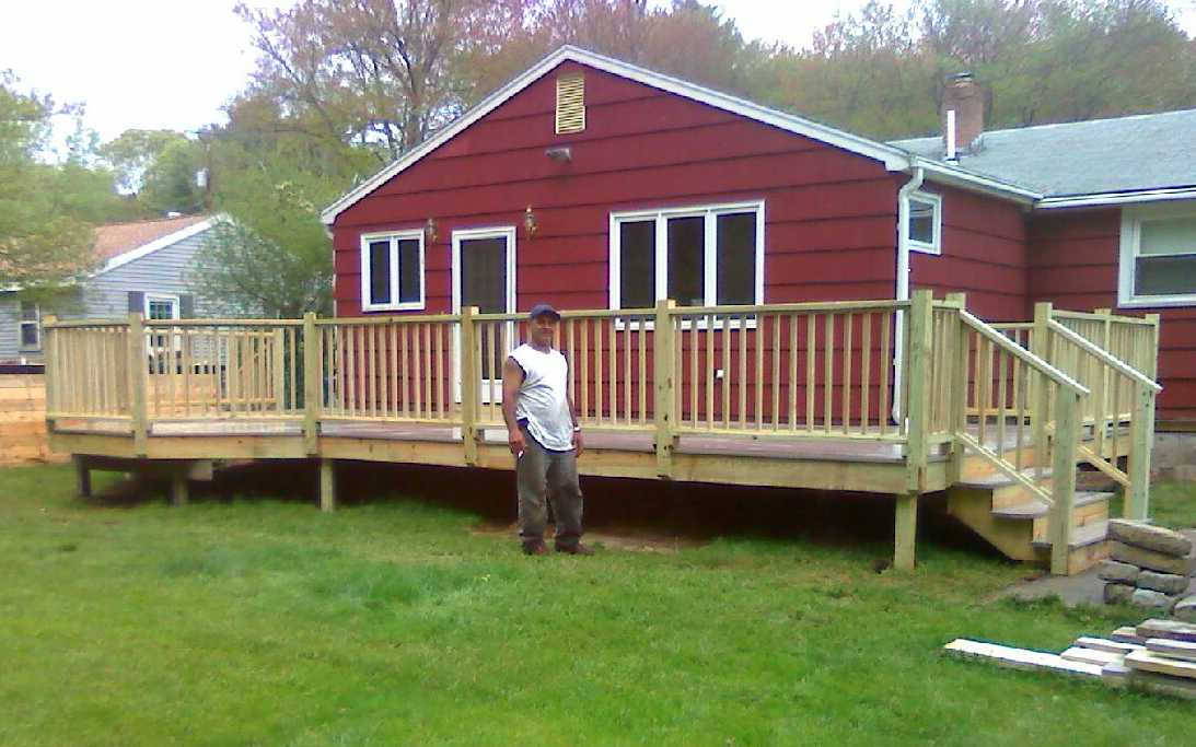 Pressure-Treated Deck, low height design (Burlington)
