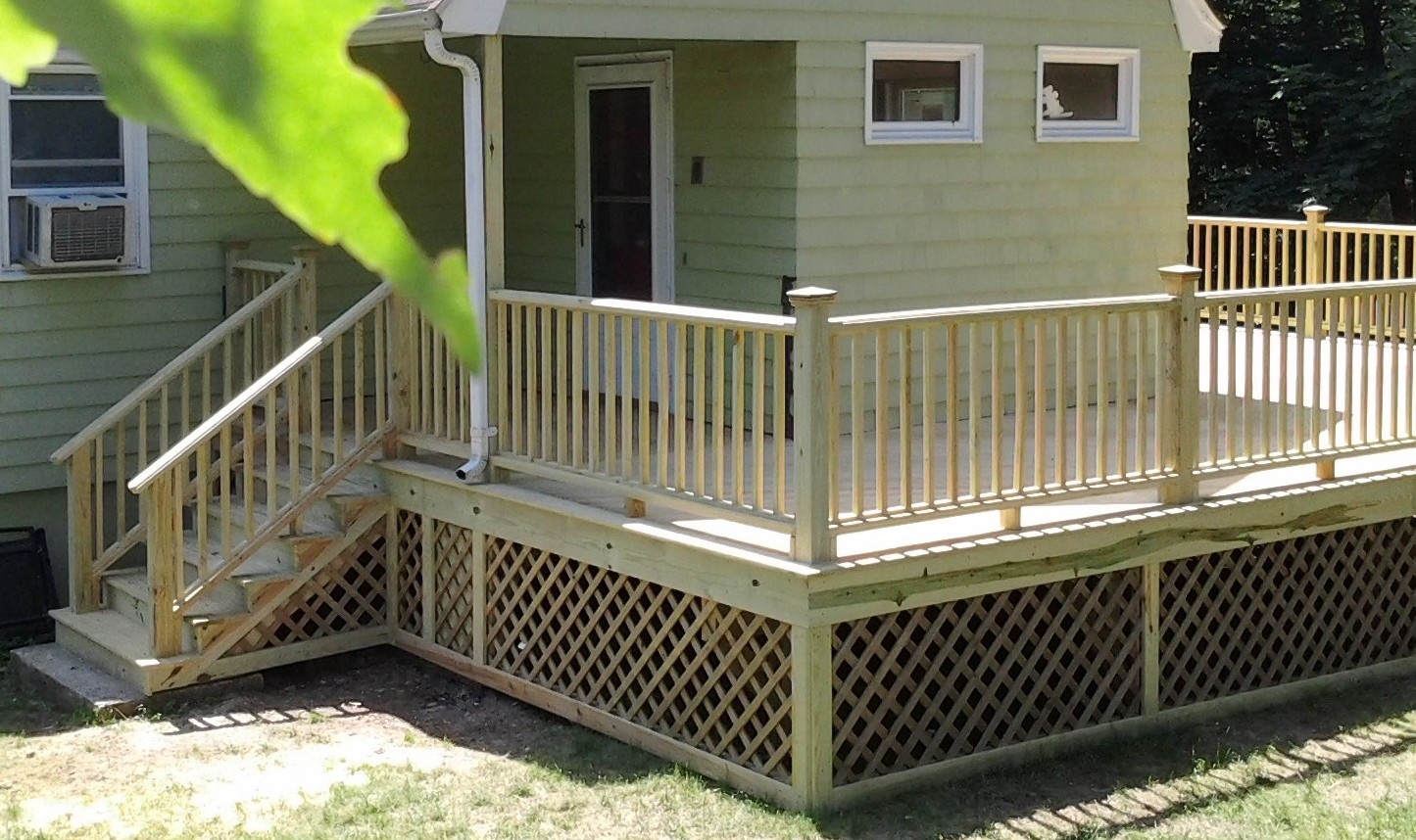Wrap-around Treated Deck