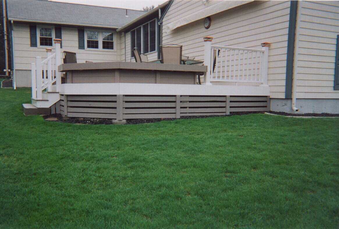 Composite and Vinyl rails with benchwork