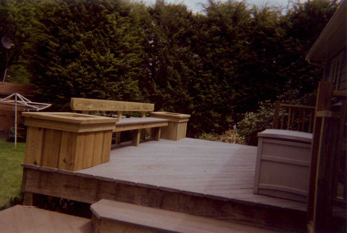 Low-level with planters and benchwork