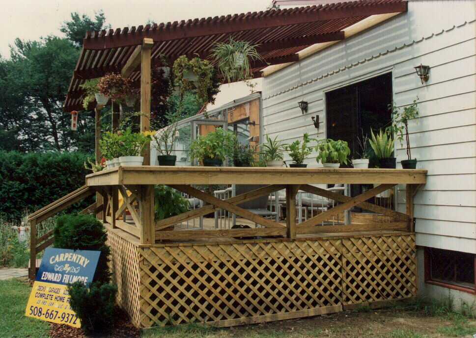 Built-in flower boxes and sun screen
