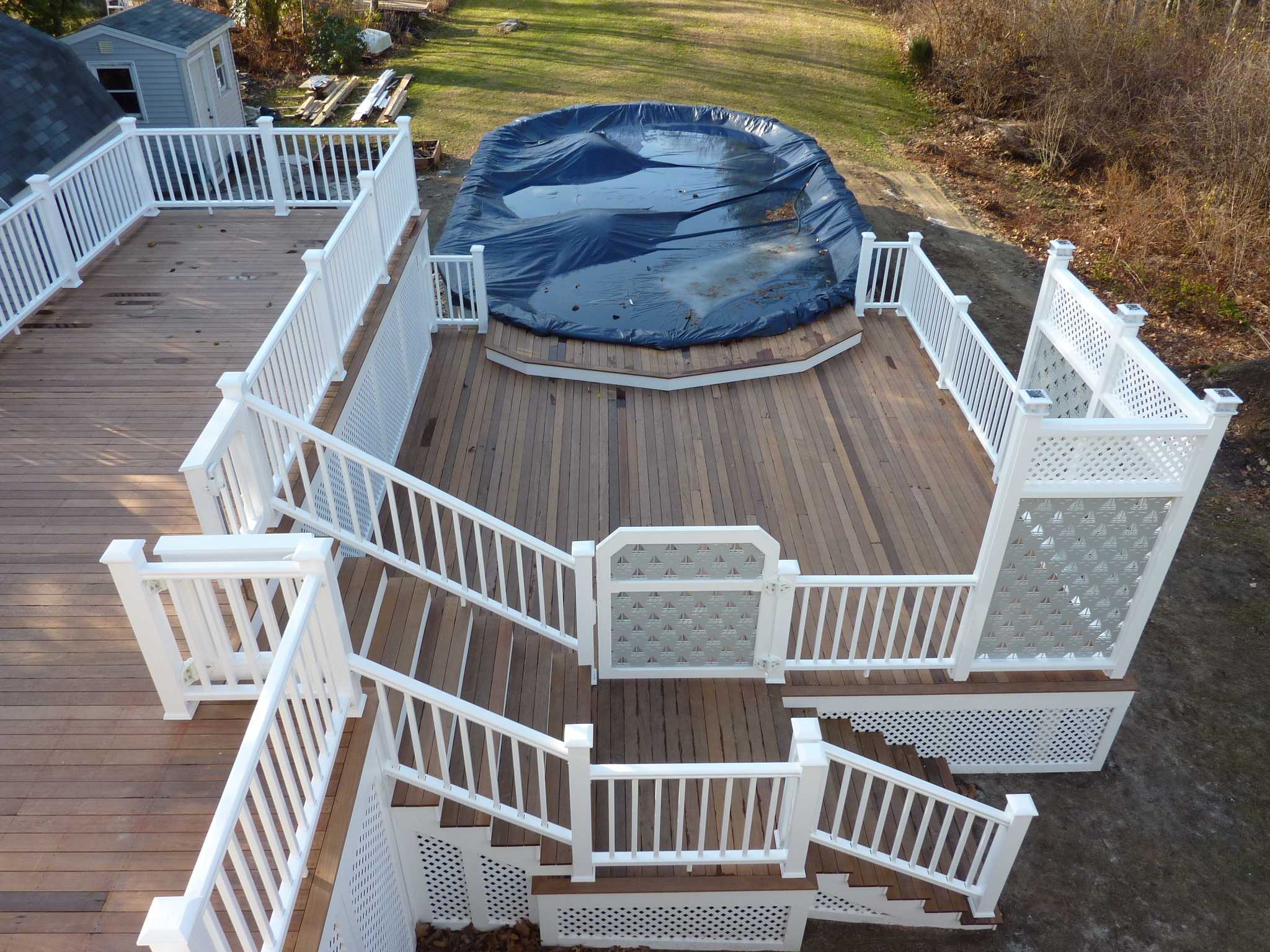 Ipe (Ironwood) Multi-Level Above-Ground Pool Deck